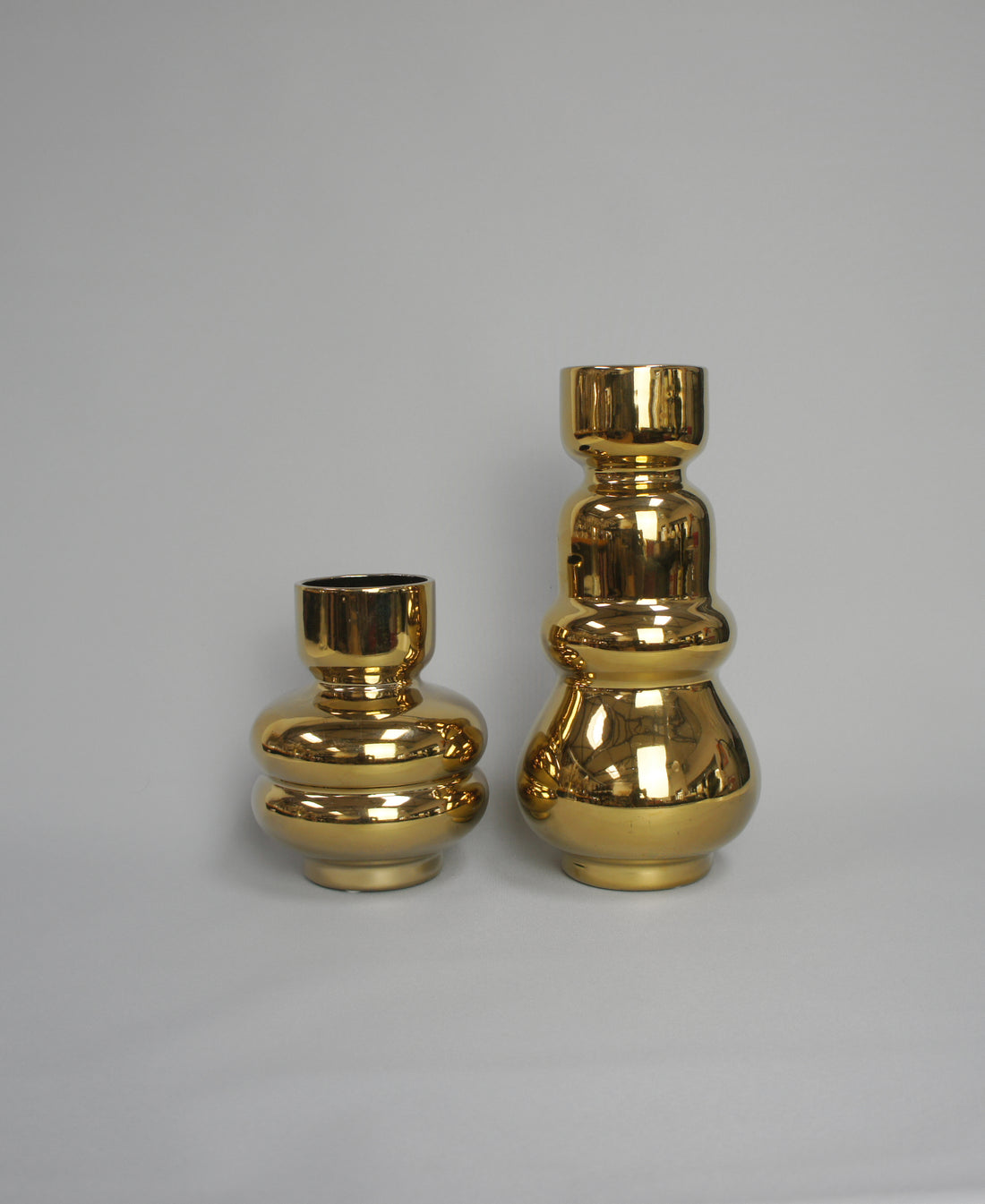 Glasvase, Farbe Gold Metallic in 2 Ausführungen