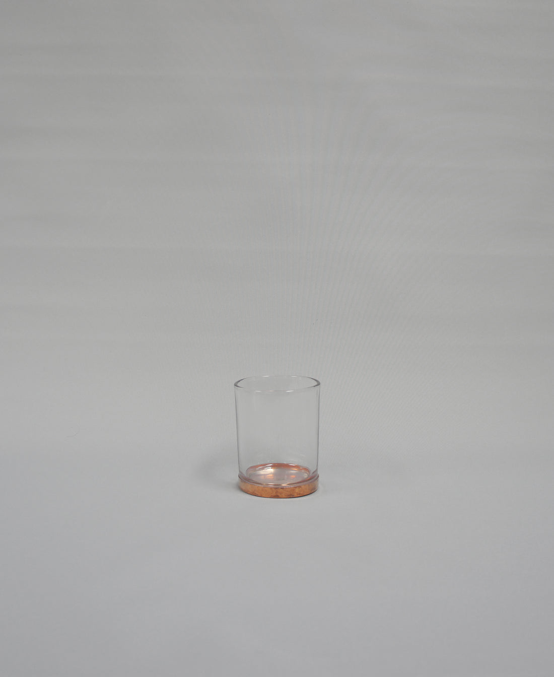 Kerzenglas/Vase, universal, zylindrisch auf Sockel in Farbe Kupfer