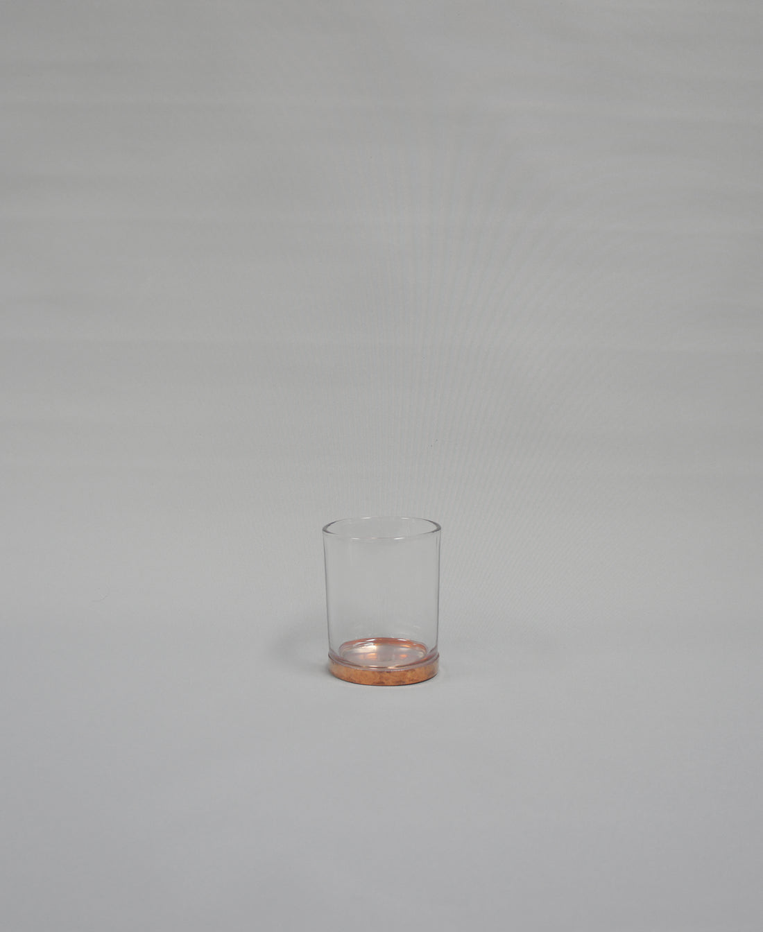 Kerzenglas/Vase, universal, zylindrisch auf Sockel in Farbe Kupfer