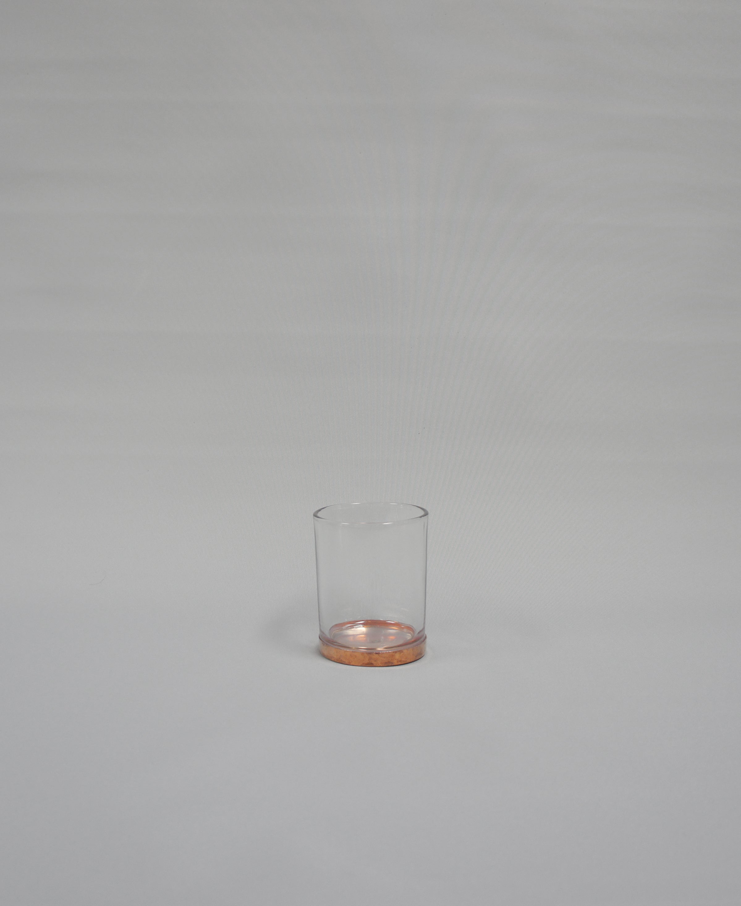 Kerzenglas/Vase, universal, zylindrisch auf Sockel in Farbe Kupfer