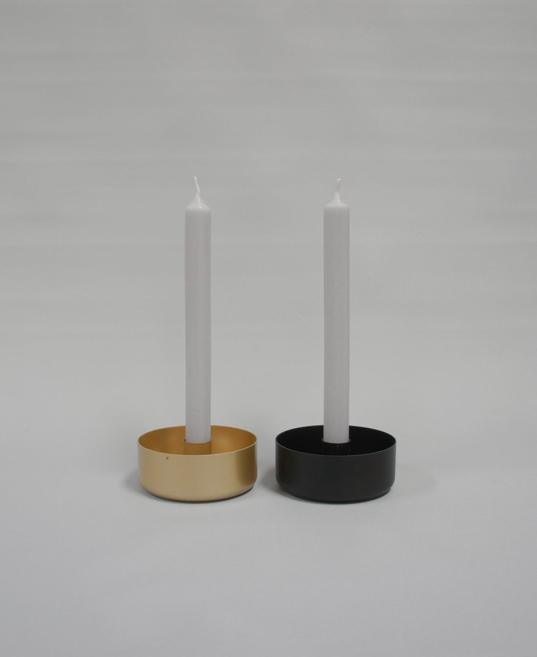 Kerzenschale, Metall in 2 Farben: Gold und Schwarz