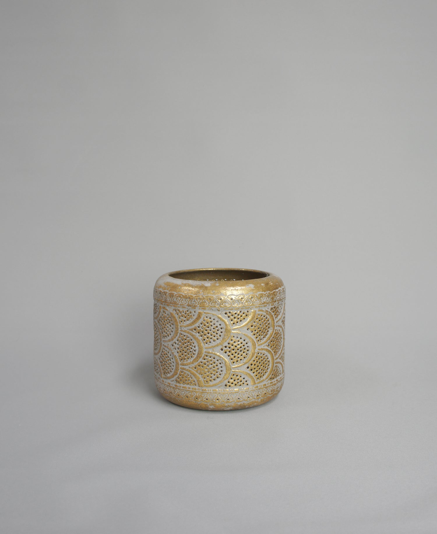 Windlicht/Vase &quot;Orient&quot;, inkl. Glaseinsatz in 2 Größen, Farbe Antikgold