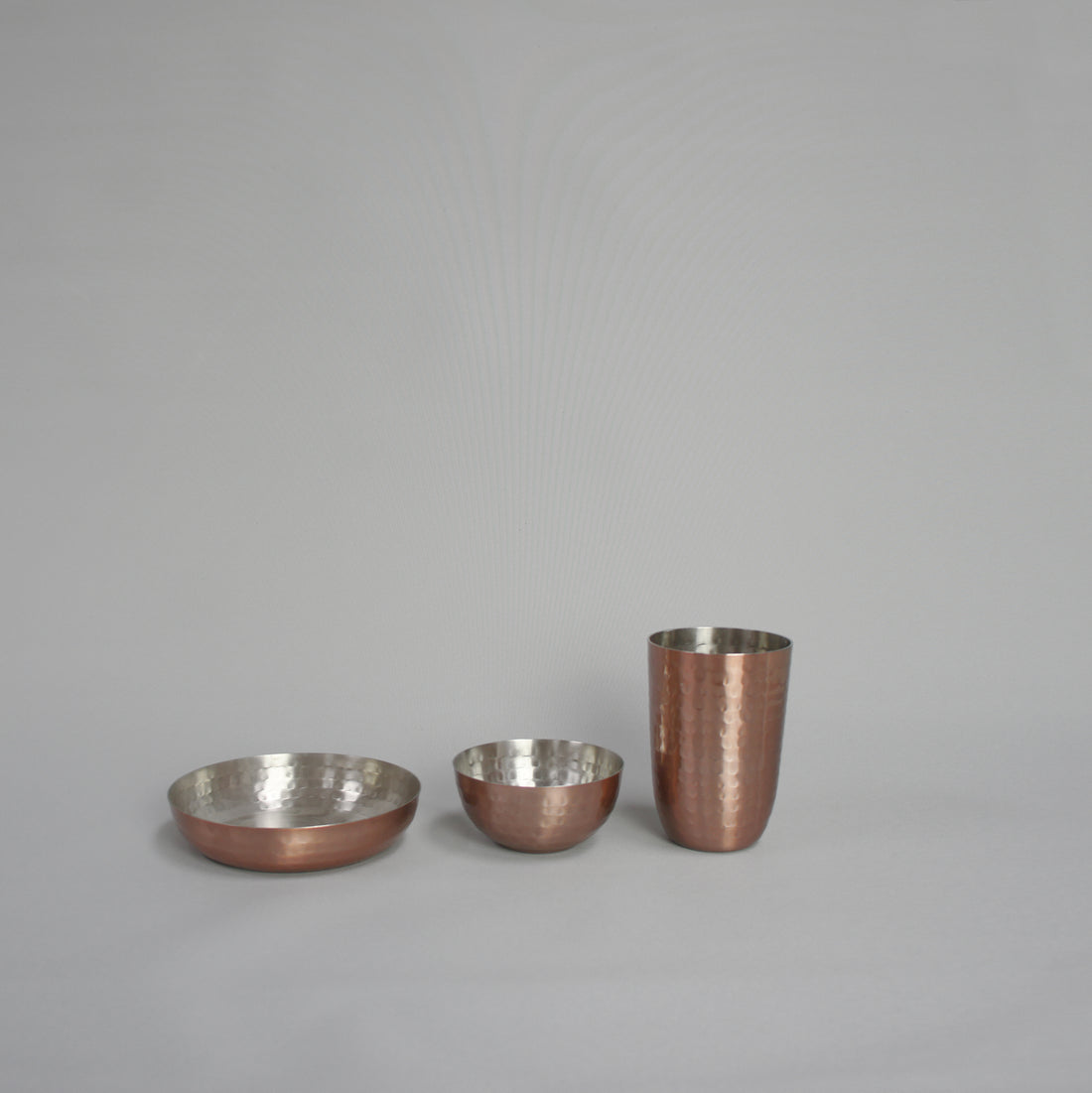 Metallbecher/Vase, Metallschalen, Farbe Roségold