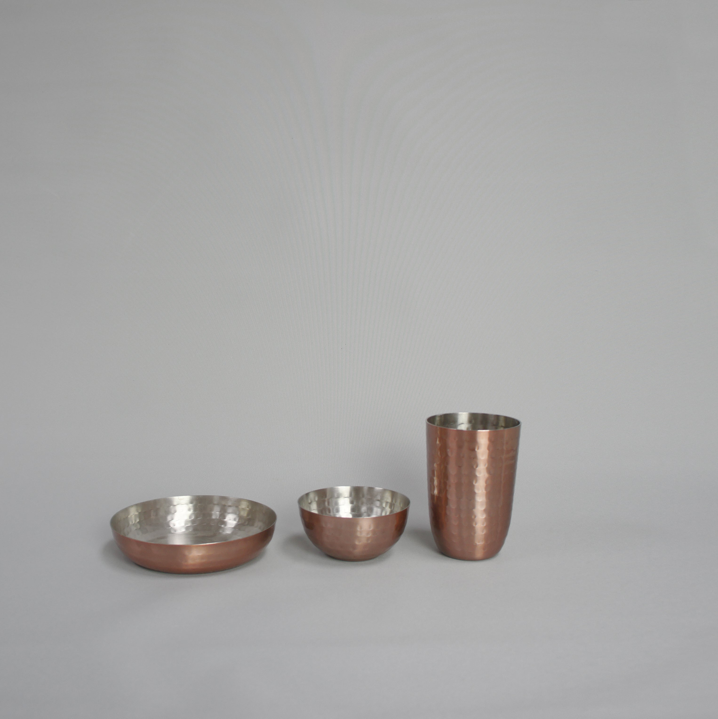 Metallbecher/Vase, Metallschalen, Farbe Roségold