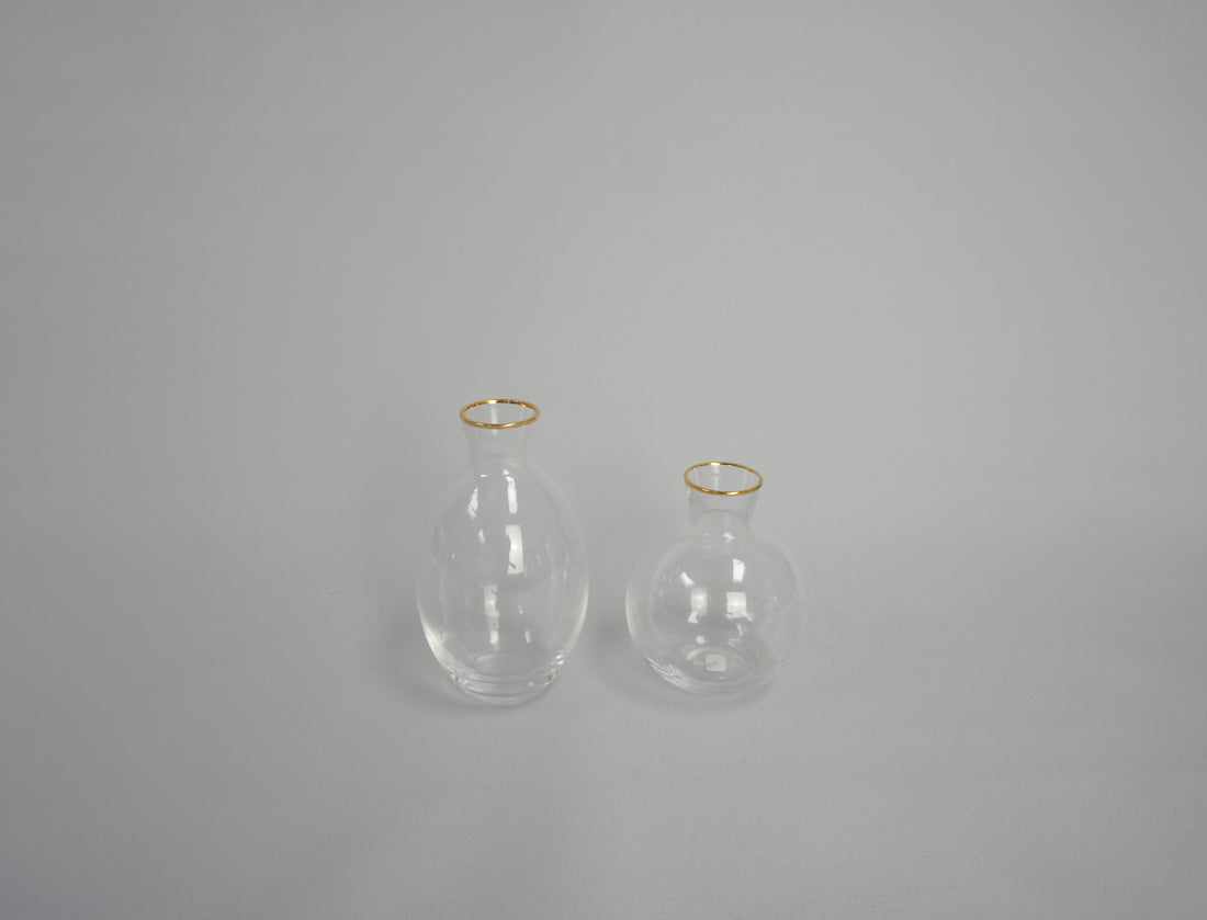 Glasvase Goldrand