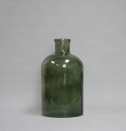 Glasflasche/Vase, Farbe Grün, erhältlich in 2 Größen