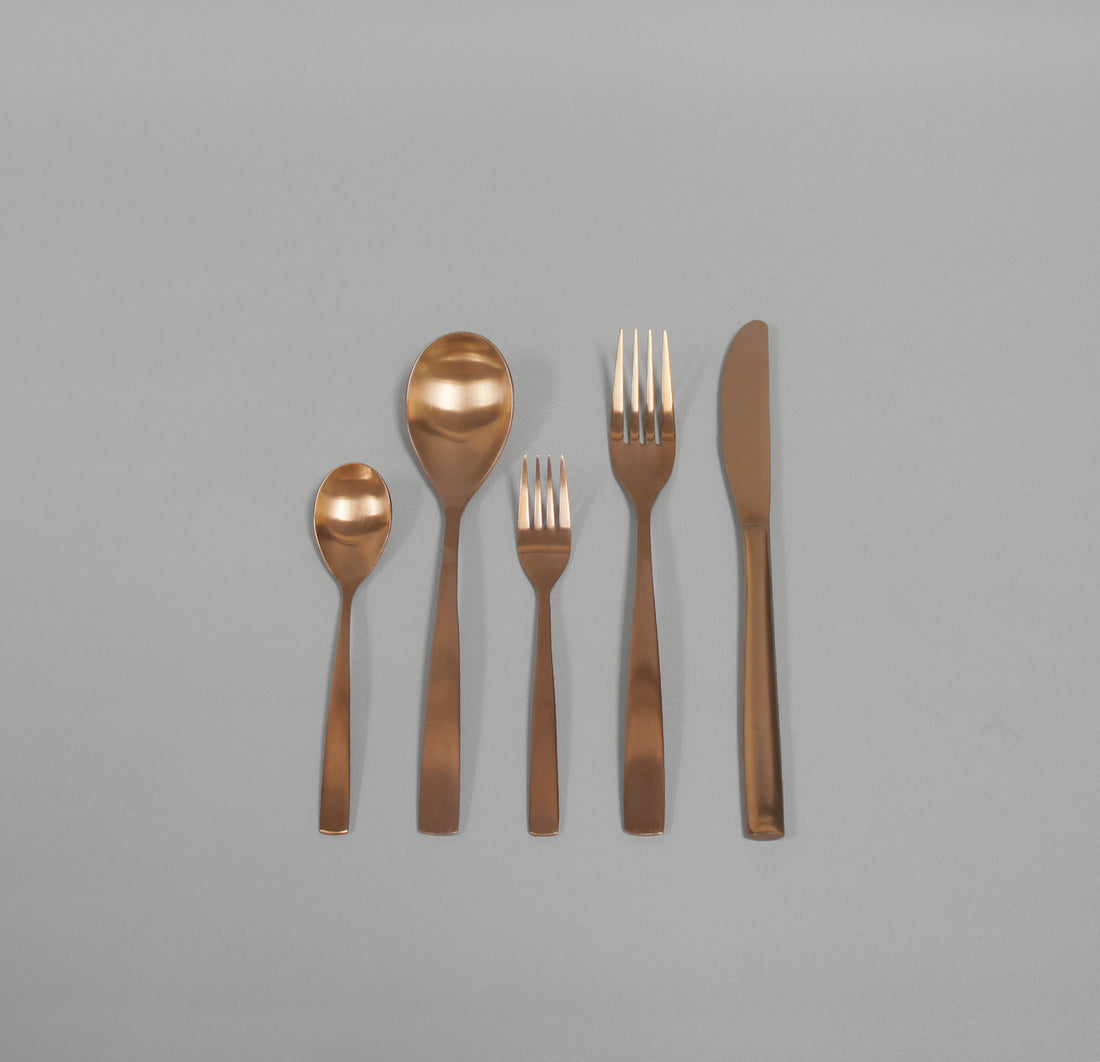 Besteck, Farbe Kupfer, Serie Barcelona, Einzelteile oder Set