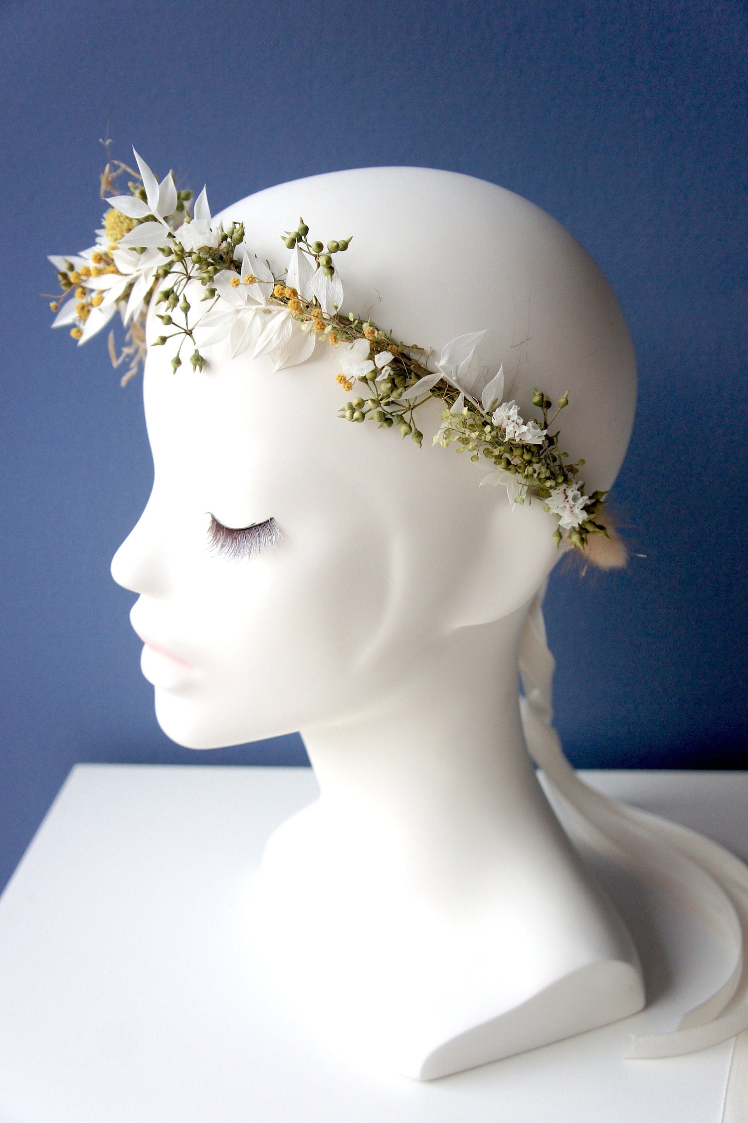 Serie HELLO SUNSHINE Trockenblumenhaarkranz, Dried flower crown