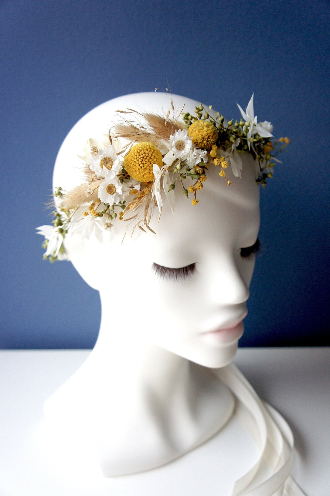 Serie HELLO SUNSHINE Trockenblumenhaarkranz, Dried flower crown