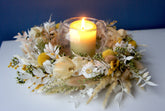 Serie HELLO SUNSHINE, Trockenblumenkranz, Dried flower wreath